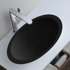 StoneArt solid surface waskom LC117 - mat zwart