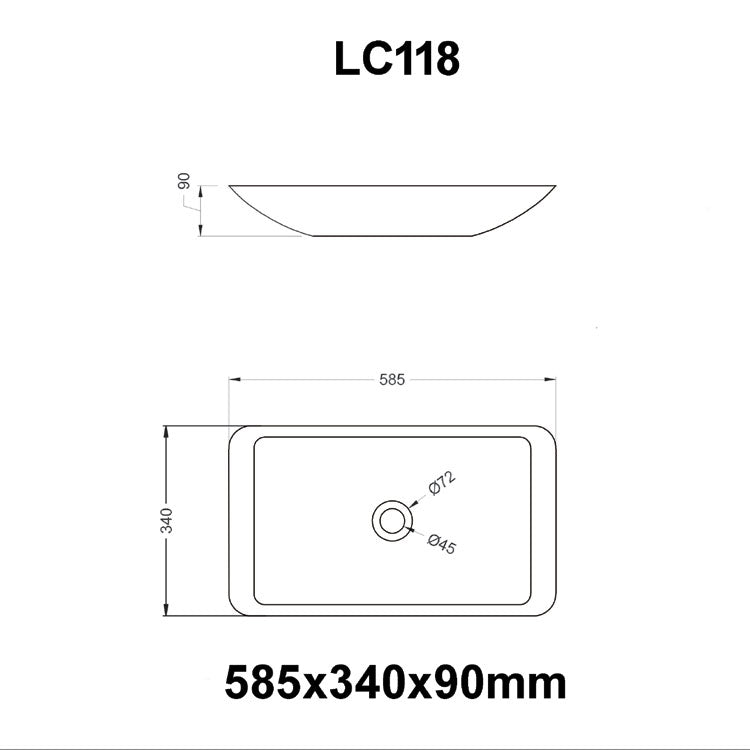 StoneArt solid surface waskom LC118
