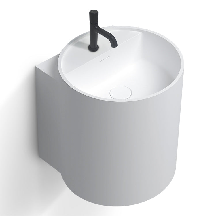 StoneArt Vrijhangende Wastafel LZ250 - wit - 40x42 - met kraangat