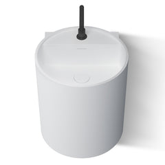 StoneArt Vrijhangende Wastafel LZ250 - wit - 40x42 - met kraangat