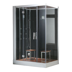 AWT Stoomdouche DZ961F8 zwart/150x90/links