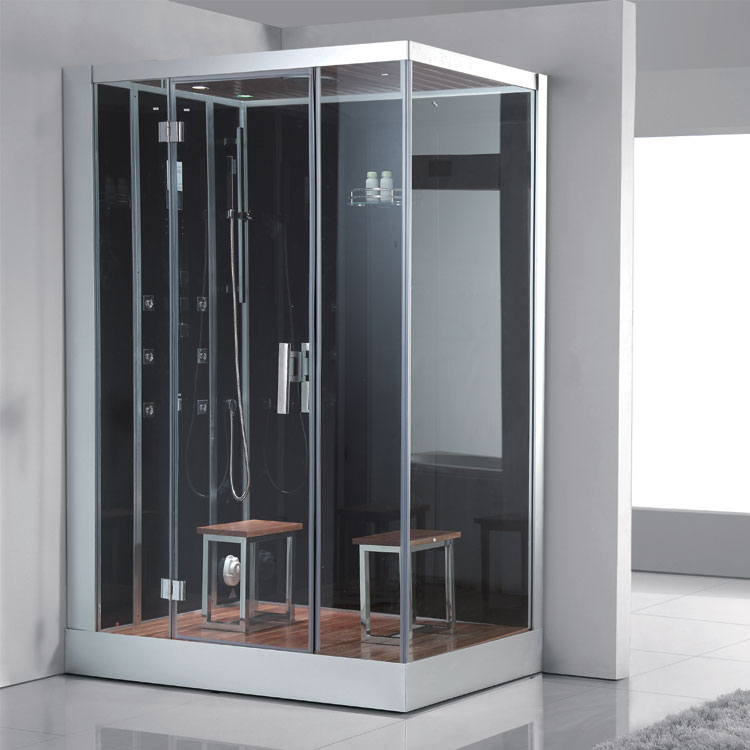 AWT Stoomdouche DZ961F8 zwart/150x90/links