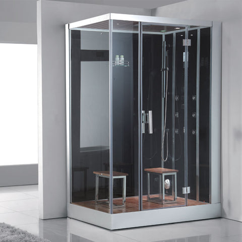 AWT Stoomdouche DZ961F8 zwart/150x90/rechts