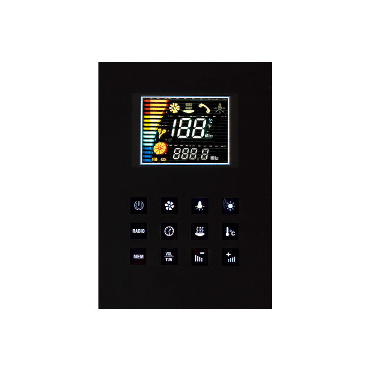 AWT Stoomdouche DZ961F8 zwart/150x90/links