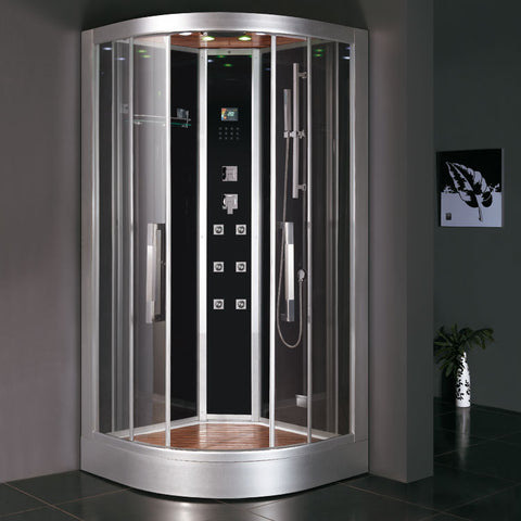 AWT Stoomcabine/douche DZ963F8 zwart/100x100