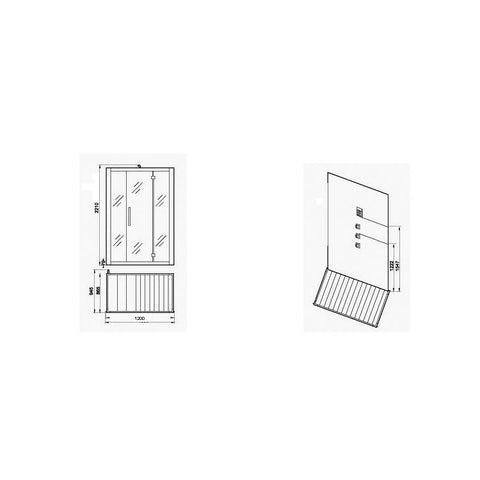 AWT Stoomdouche DZ972-1F8 zwart/120x95