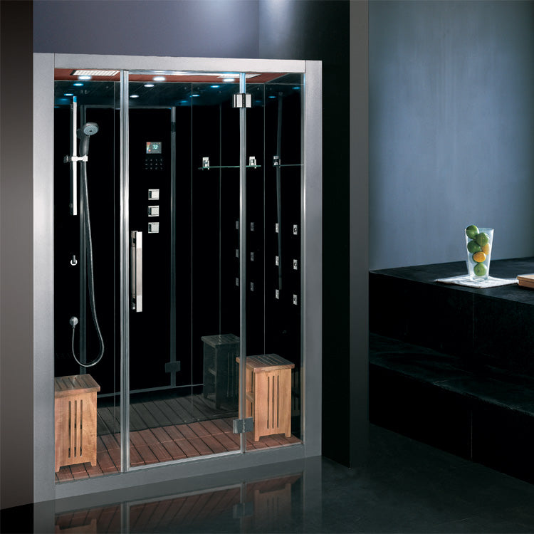 AWT Stoomdouche DZ972-1F8 zwart/120x95
