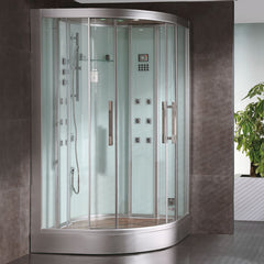 AWT Stoomdouchecabine kwart rond DZ962F8 wit/120x120