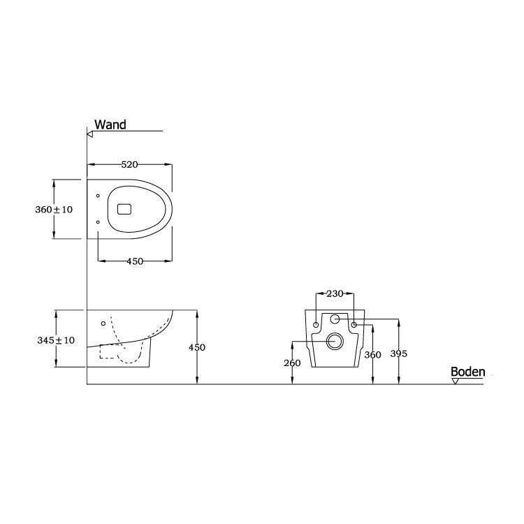 EAGO WC  Hänge-WC WD379P