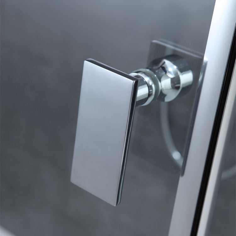 AWT LAR douchecabine kwart rond profiel loos helderglas - Chroom