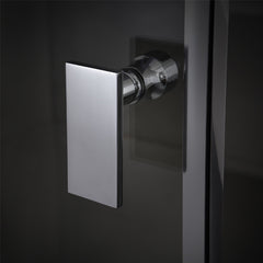 AWT Stoomdouche LD111F15 zwart/150x90/links zonder douchebak en achterwanden