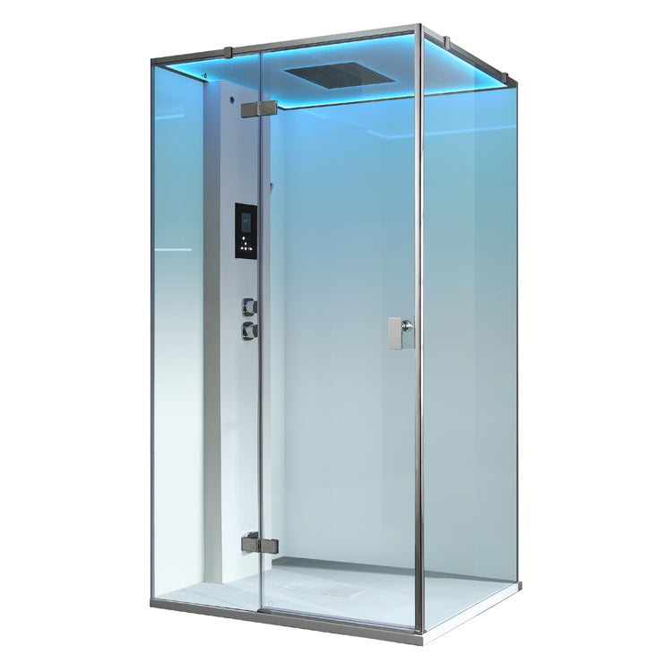 AWT Stoomdouche LD207F15 met achterwaden zonder douchebak wit/120x90/links