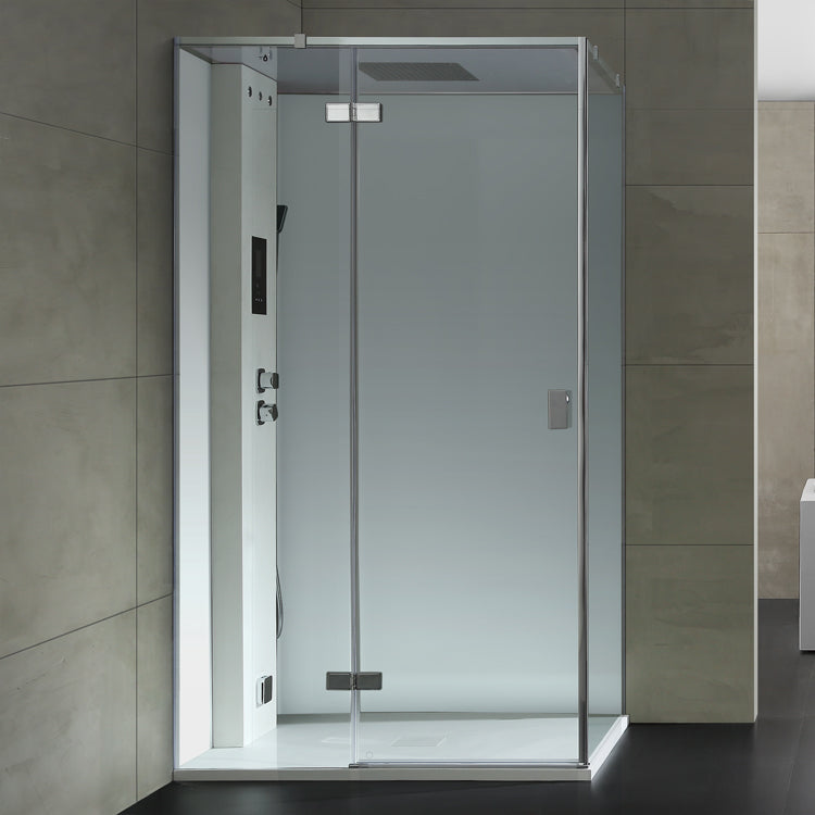 AWT Stoomdouche LD207F15 met achterwaden zonder douchebak wit/120x90/links