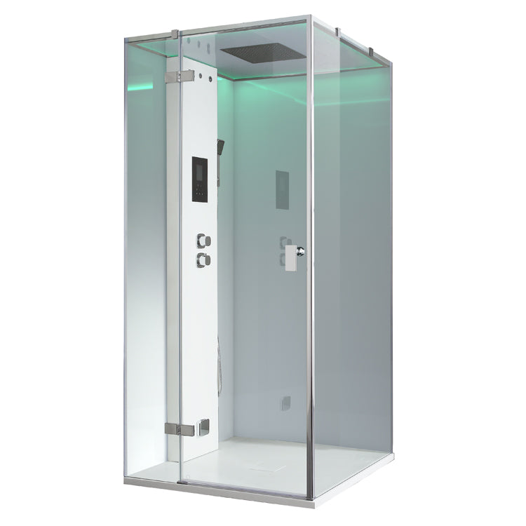 AWT Stoomdouche zonder douchebak LD208F15 wit/90x90/links