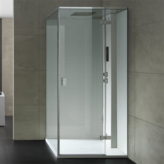 AWT Stoomdouche LD208F15 zonder douchebak wit/90x90/rechts