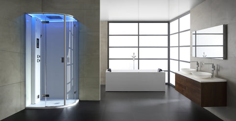 AWT Stoomdouche LD209F15 wit/100x100 zonder douchebak