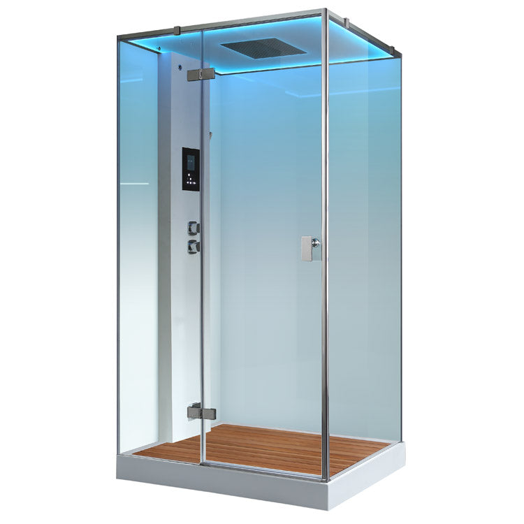 AWT Stoomdouche LD207F15 met douchebak en achterwanden wit/120x90/links