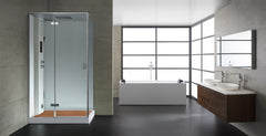 AWT Stoomdouche LD207F15 met douchebak en achterwanden wit/120x90/links