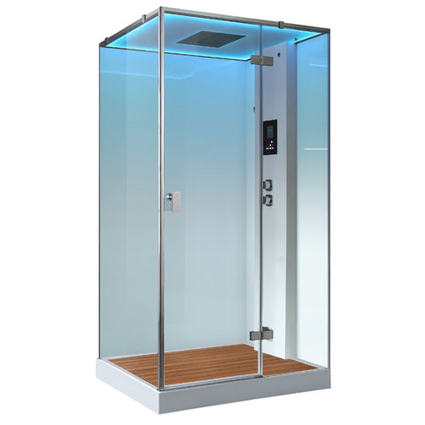 AWT Stoomdouche LD207F15 met douchebak wit/120x90/rechts
