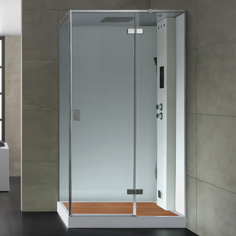 AWT Stoomdouche LD207F15 met douchebak wit/120x90/rechts