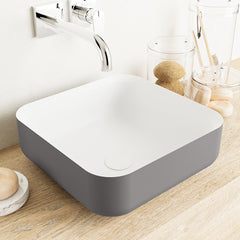 MONDIAZ BINX Waskom solid surface 36cm kleur Dark Grey / Talc
