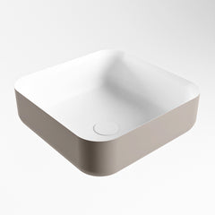 MONDIAZ BINX Waskom solid surface 36cm kleur Smoke / Talc
