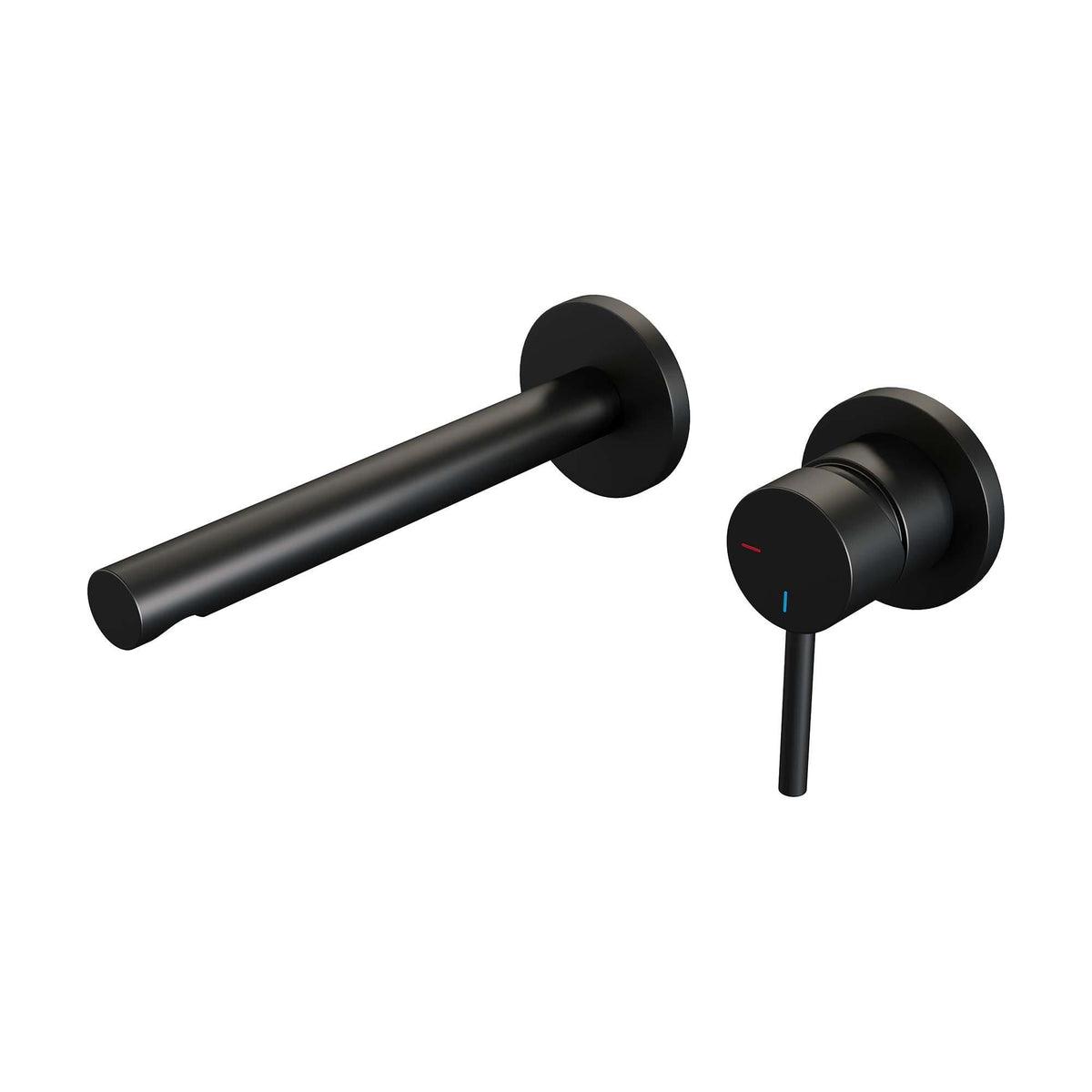 BRAUER Black Edition inbouw wastafelmengkraan met rechte uitloop en rozetten model A1 mat zwart