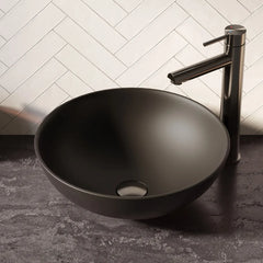 BRAUER Bowl waskom 40 rond keramiek mat zwart