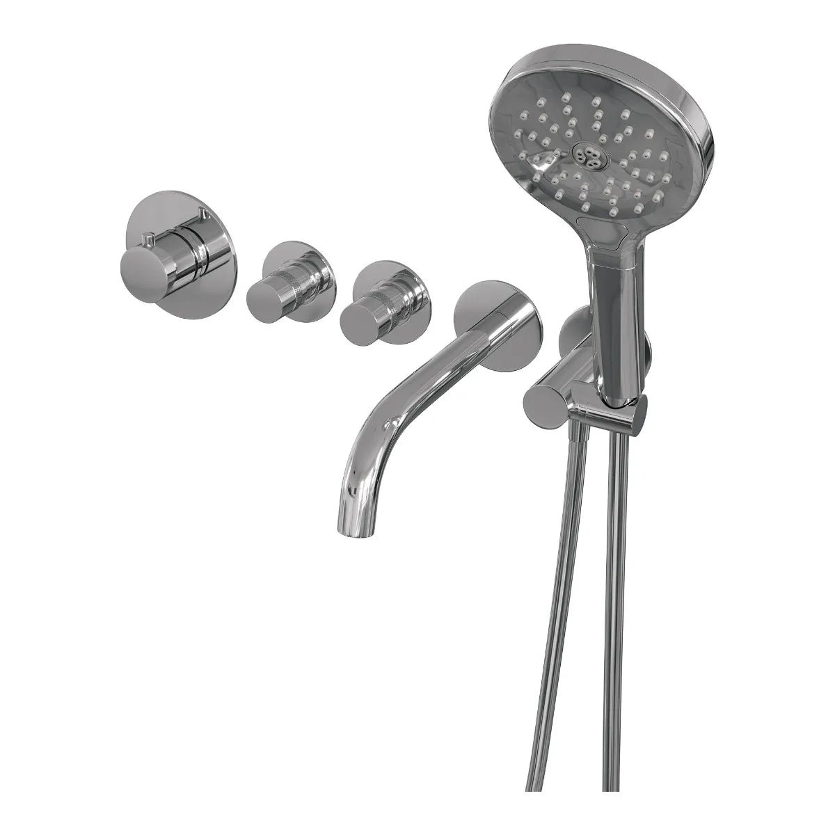 Brauer Edition badthermostaat met uitloop - inbouw - PVD