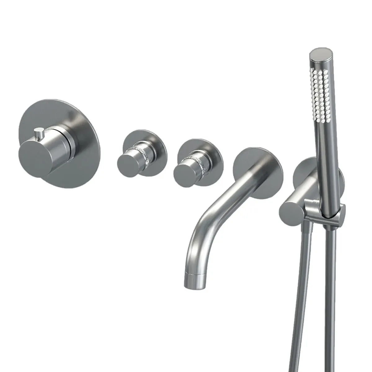 Brauer Edition badthermostaat met uitloop - inbouw - PVD