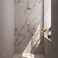 Brauer Chrome Edition Regendoucheset inbouw - hoofddouche 20cm - 3 gladde knoppen - rechte wandarm - handdouche staaf 1 stand - chroom