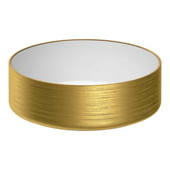 Brauer Circle waskom keramiek 36cm wit glans met gouden buitenkant