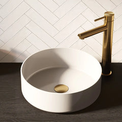 BRAUER Circle waskom 36 rond keramiek hoogglans wit