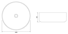 BRAUER Circle waskom 36 rond keramiek mat wit