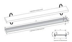 BRAUER Douchegoot met multifunctioneel rooster en flens 7 x 100 koper geborsteld PVD
