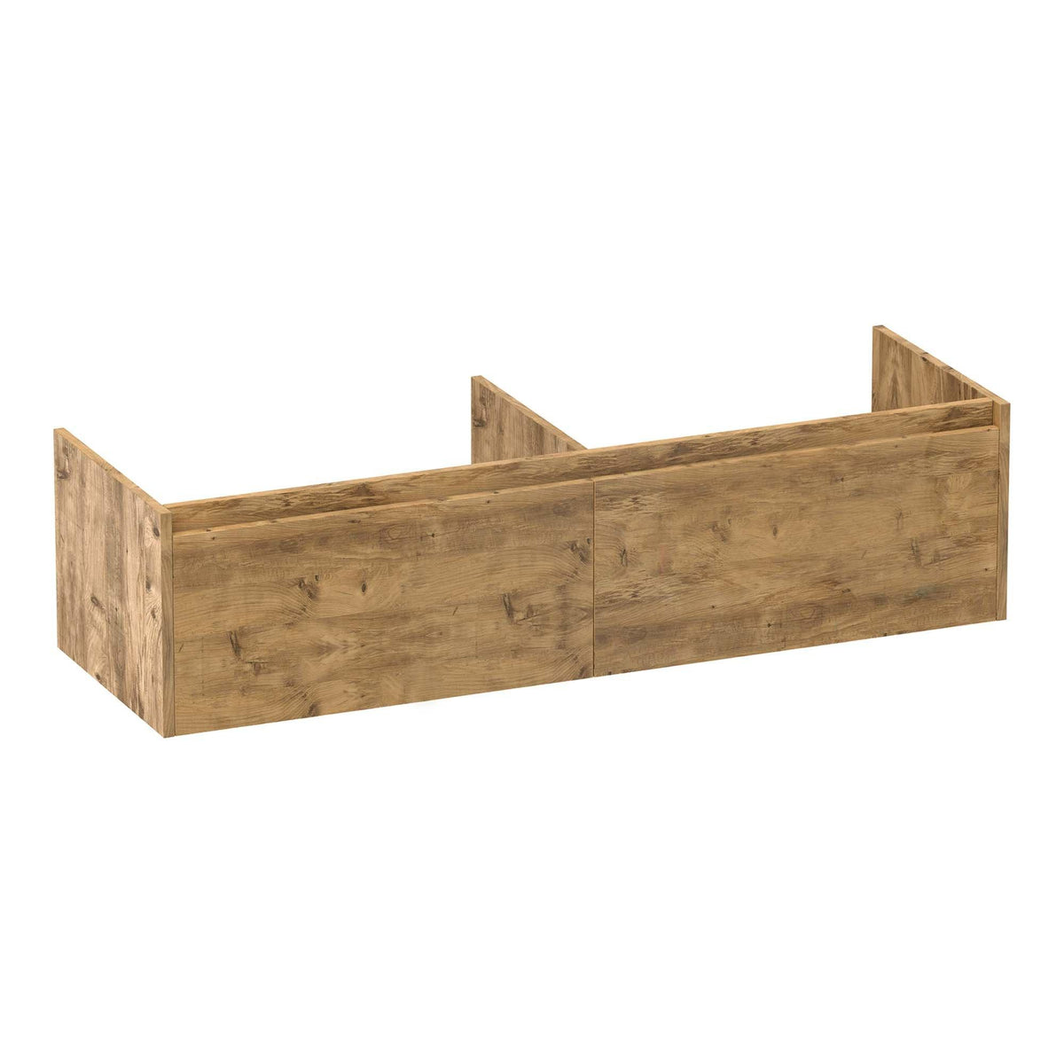 BRAUER Embrace 140 base cabinet with 2 soft-close handleless drawers and 2 siphon cutouts Chateau