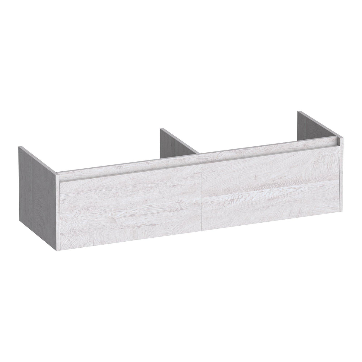 BRAUER Embrace onderkast 140 met 2 softclose lades greeploos en 2 sifon uitsparingen Forest Seashell