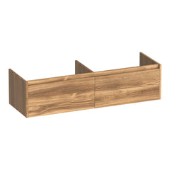 BRAUER Embrace 140 base cabinet with 2 soft-close handleless drawers and 2 siphon cutouts Honey