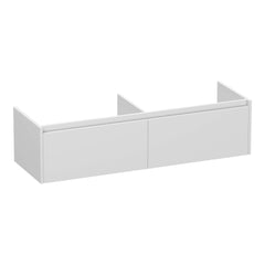 BRAUER Embrace base cabinet 140 with 2 soft-close handleless drawers and 2 siphon cutouts high gloss white