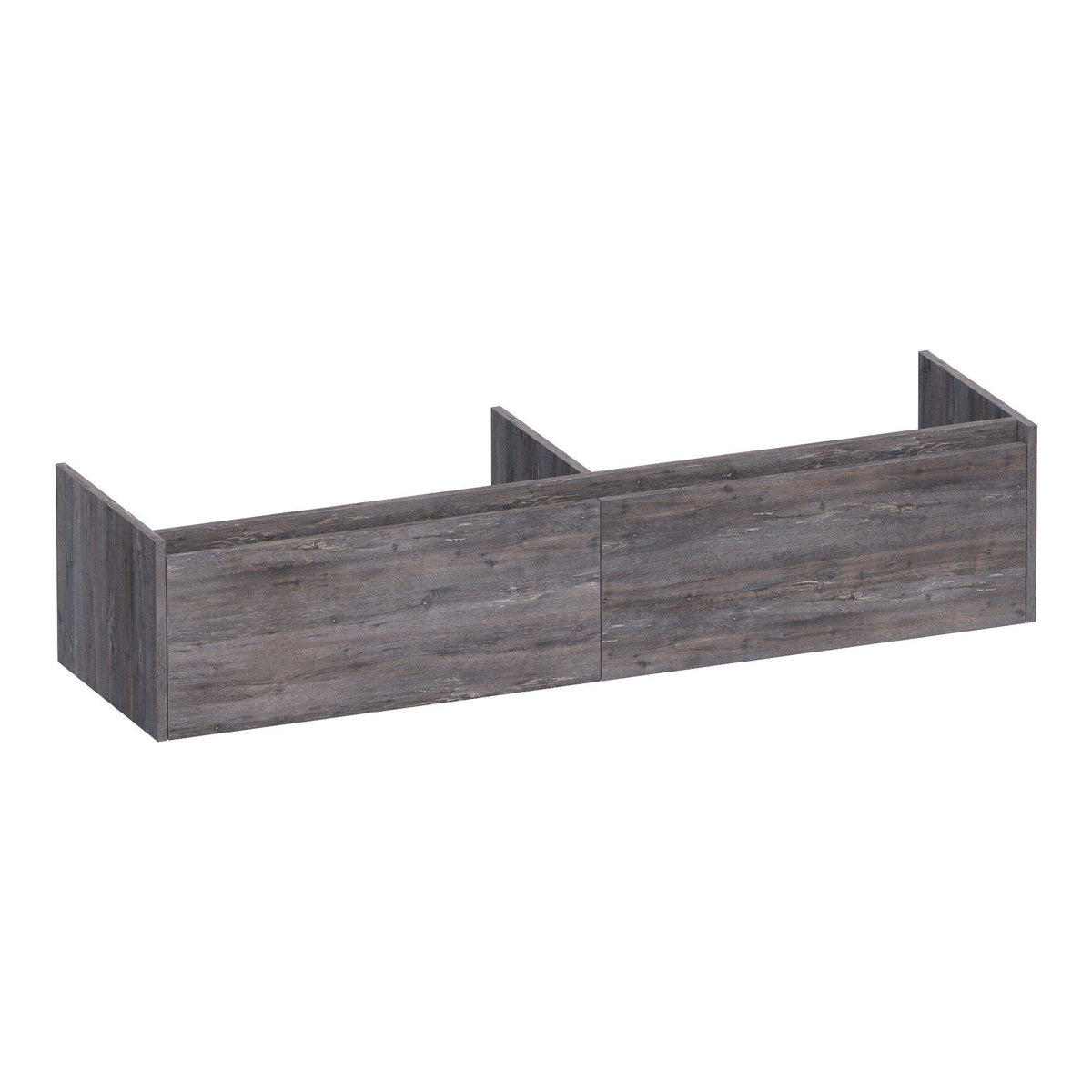 BRAUER Embrace vanity unit 160 with 2 soft-close handleless drawers and 2 siphon cut-outs Driftwood