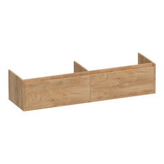 BRAUER Embrace 160 base cabinet with 2 soft-close handleless drawers and 2 siphon cutouts Forest Tan