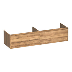 BRAUER Embrace vanity unit 160 with 2 soft-close handleless drawers and 2 siphon cut-outs Honey