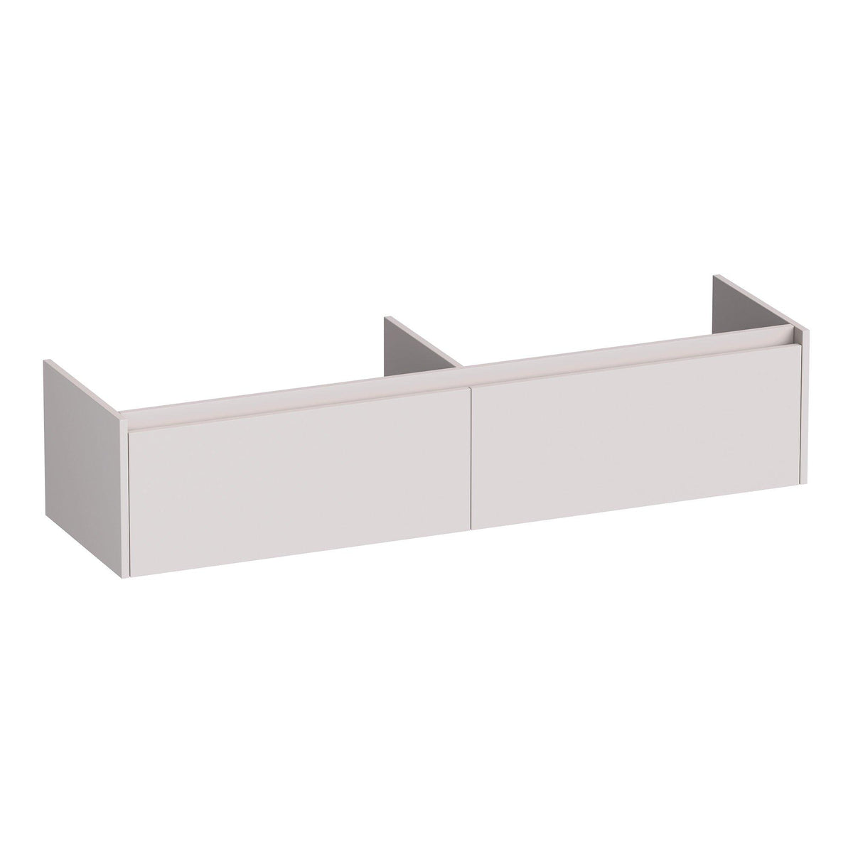 BRAUER Embrace 160 under-cabinet unit with 2 handleless soft-close drawers and 2 siphon cutouts matte sand