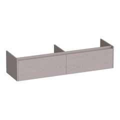 BRAUER Embrace 160 base cabinet with 2 soft-close handleless drawers and 2 siphon cut-outs Timber Greige