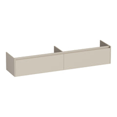 BRAUER Embrace onderkast 200 met 2 softclose lades greeploos en 2 sifon uitsparingen mat beige