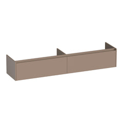 BRAUER Embrace onderkast 200 met 2 softclose lades greeploos en 2 sifon uitsparingen mat mokka