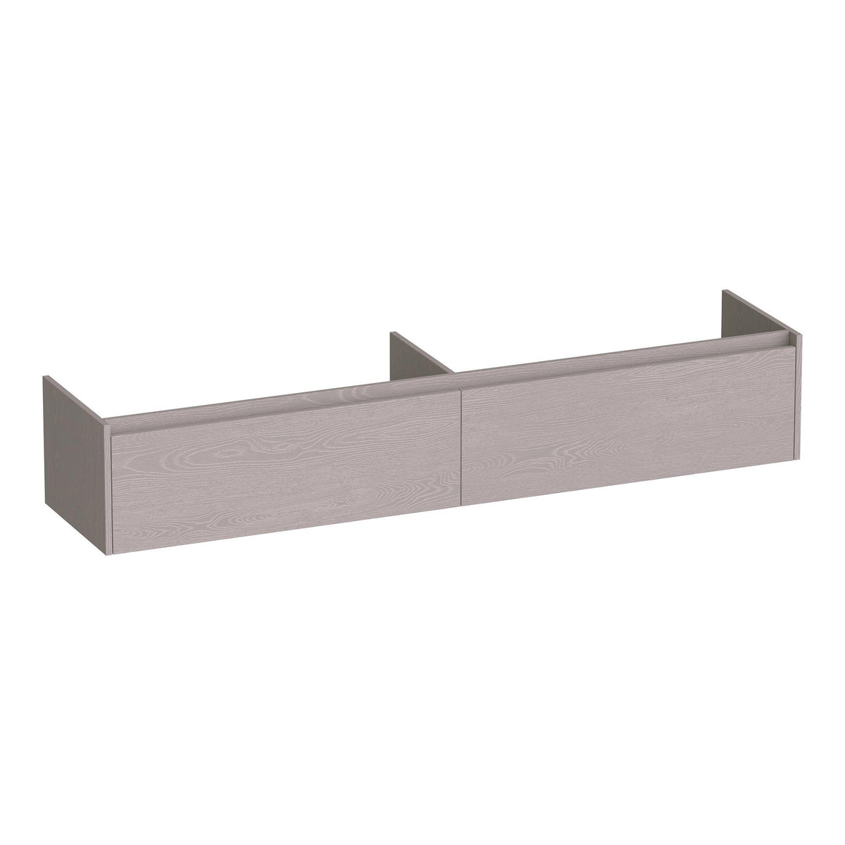 BRAUER Embrace onderkast 200 met 2 softclose lades greeploos en 2 sifon uitsparingen Timber Greige