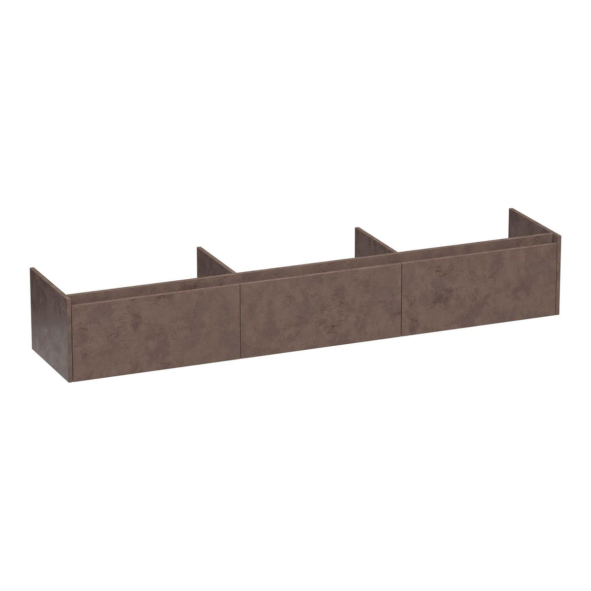 BRAUER Embrace vanity unit 220 with 3 soft-close, handleless drawers and 0 siphon cutouts Erosion