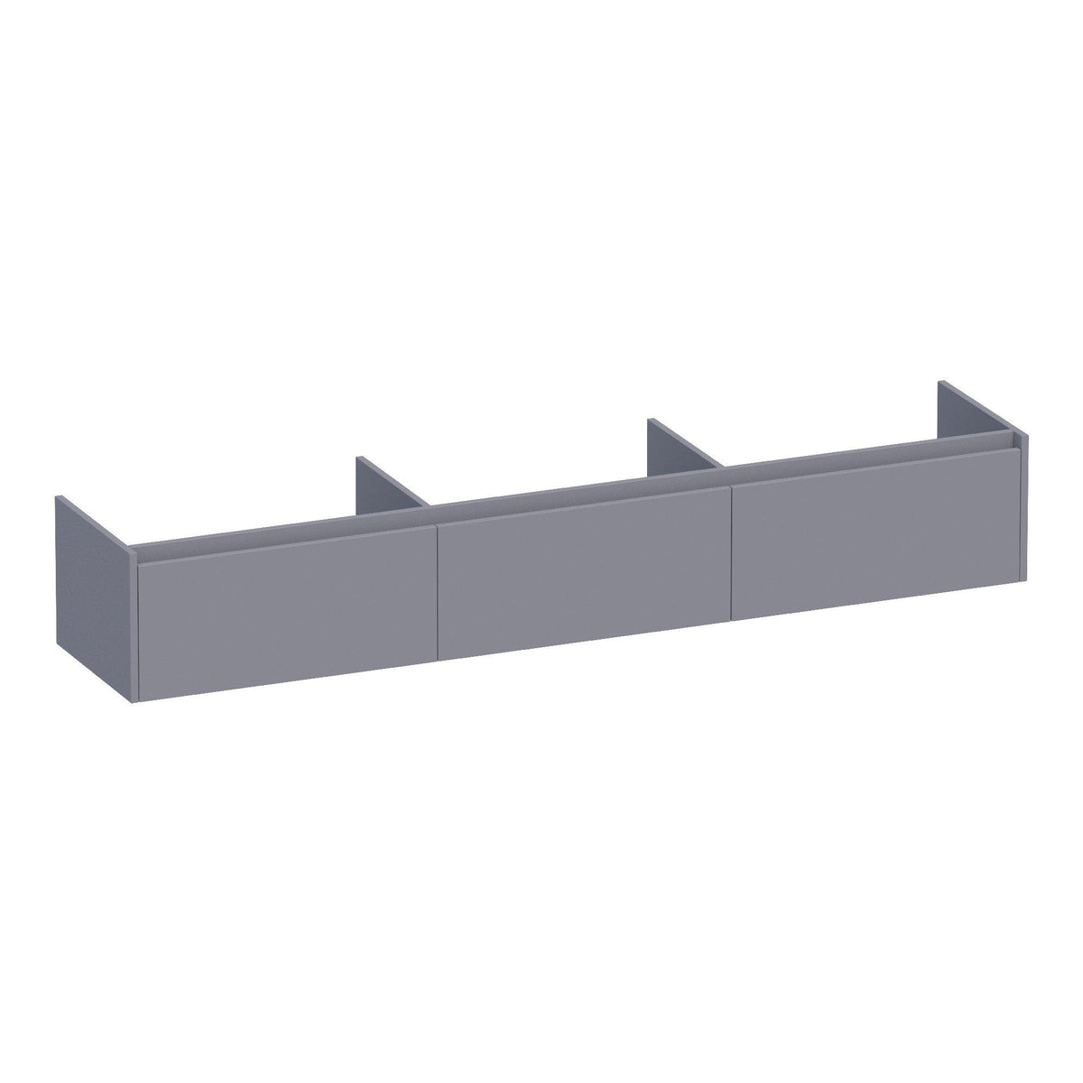 BRAUER Embrace base cabinet 220 with 3 soft-close drawers handleless and 0 siphon cut-outs matt grey