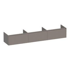 BRAUER Embrace onderkast 220 met 3 softclose lades greeploos en 0 sifon uitsparingen mat taupe